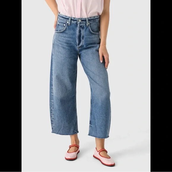 Citizens Of Humanity Ayla Barrel Bow Leg Jean in Telegraph Raw Hem 27 - Picture 2 of 16